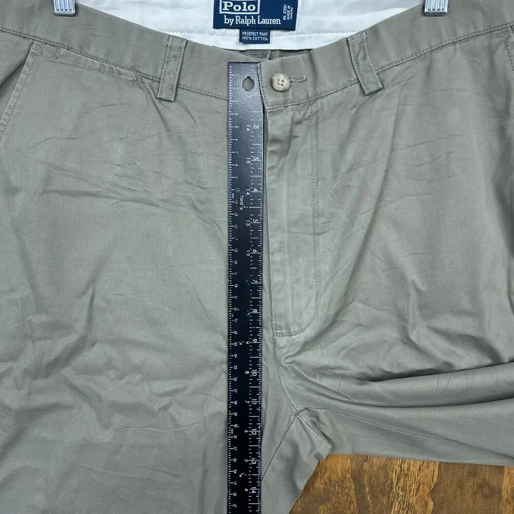 Polo Ralph Lauren Pants Green Prospect 100% Cotton Straight Chino 34x30